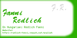 fanni redlich business card